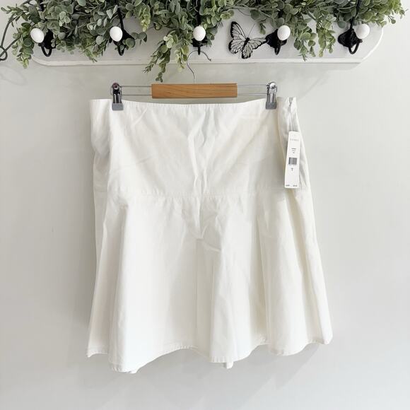 lauren ralph lauren White Cotton Flared Mini Skirt BC size 12 new with tag - Picture 3 of 3